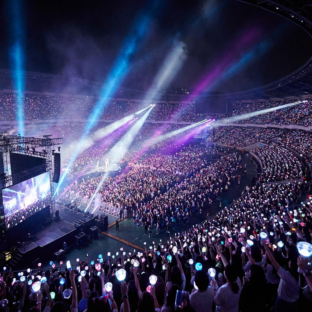 K-Pop Concert Crowd